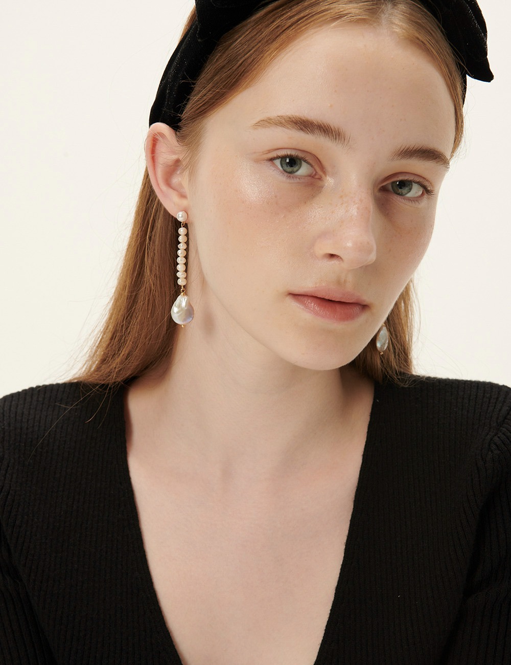 Classic freshwater pearl drop earrings
